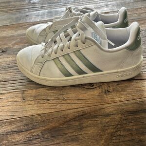 Adidas White and Green Sneakers